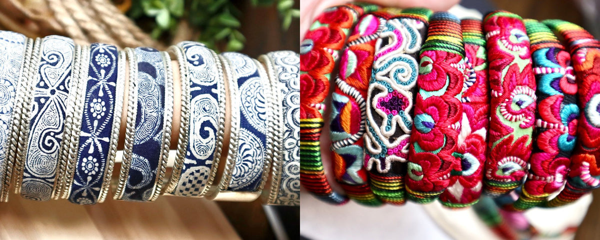 Handmade Braided Fabric Bracelets - Blue/Green Floral | Fabric bracelets,  Blue bracelet, Braided bracelets