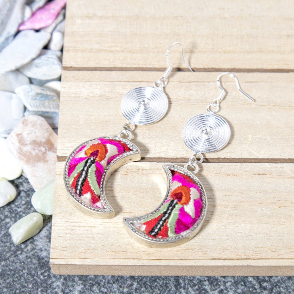 #product_nVintage Embroidered Miao Silver Earringsame# - it&itself