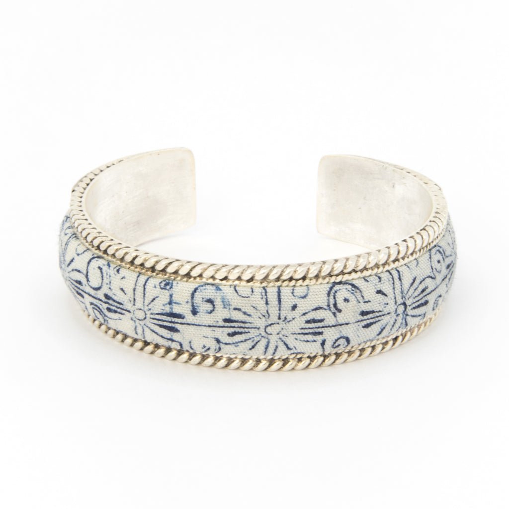 #product_nAntique Hand Drawn & Dyed Batik Fabric Silver Banglesame# - it&itself