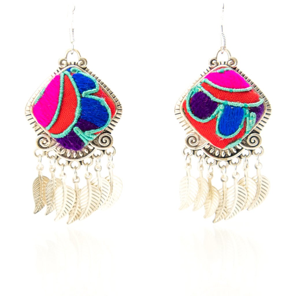 #product_nVintage Embroidered Miao Silver Earringsame# - it&itself