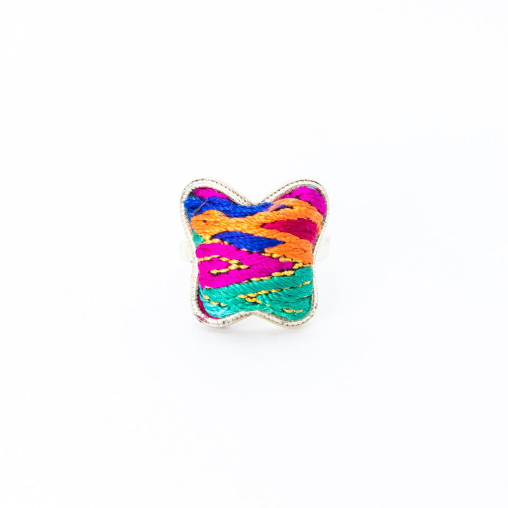 #product_nHand Embroidered Silver Adjustable Ringsame# - it&itself