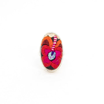 #product_nHand Embroidered Silver Adjustable Ringsame# - it&itself