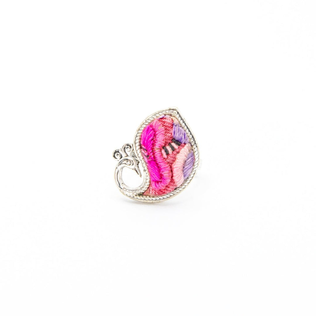#product_nHand Embroidered Silver Adjustable Ringsame# - it&itself