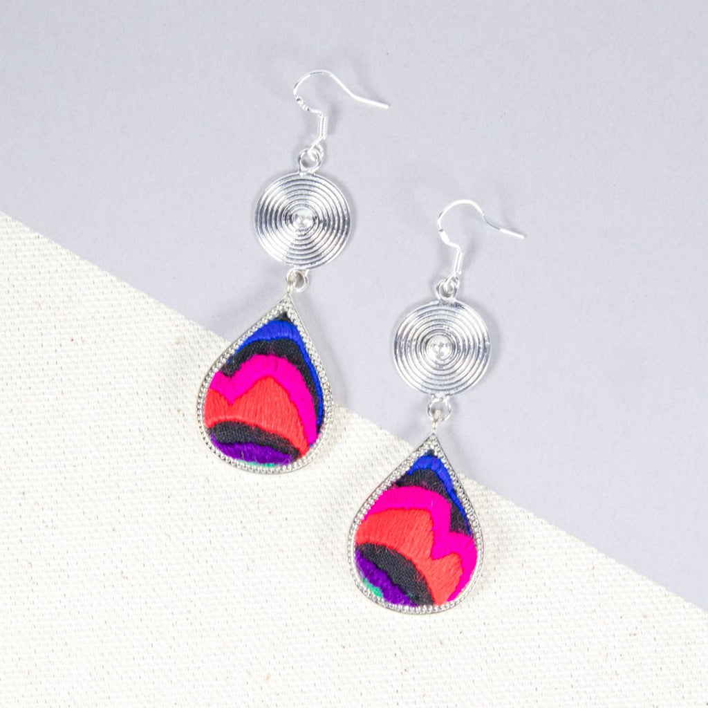 #product_nVintage Embroidered Miao Silver Earringsame# - it&itself