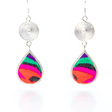 #product_nVintage Embroidered Miao Silver Earringsame# - it&itself