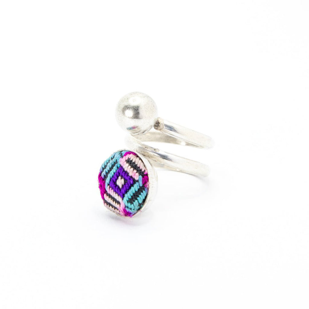 #product_nHand Embroidered Silver Adjustable Ringsame# - it&itself