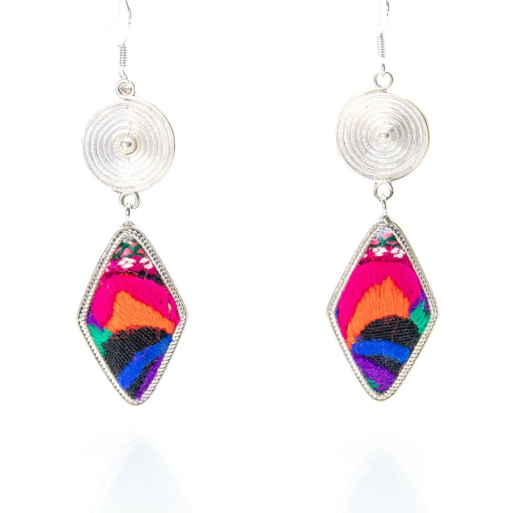 #product_nVintage Embroidered Miao Silver Earringsame# - it&itself