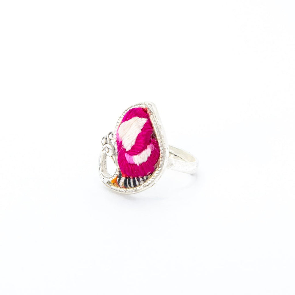 #product_nHand Embroidered Silver Adjustable Ringsame# - it&itself