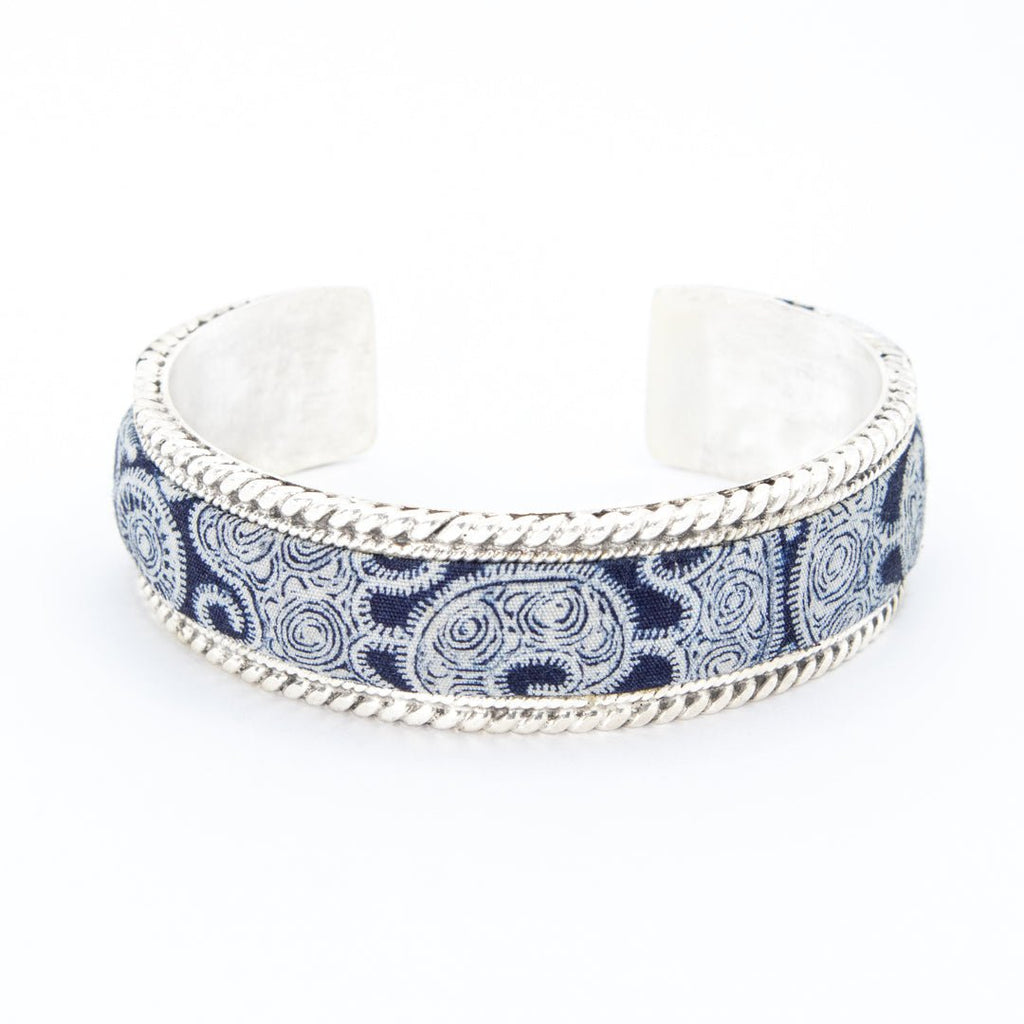 #product_nAntique Hand Drawn & Dyed Batik Fabric Silver Banglesame# - it&itself