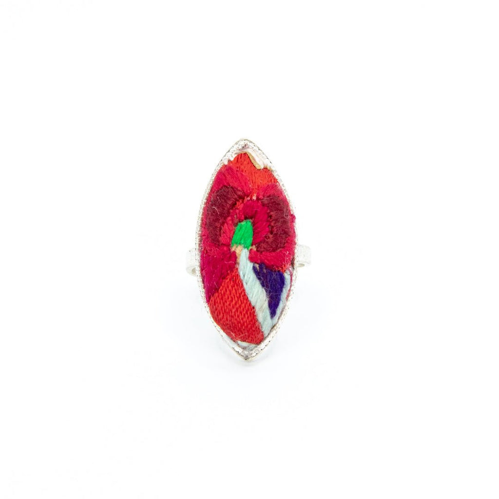 #product_nHand Embroidered Silver Adjustable Ringsame# - it&itself
