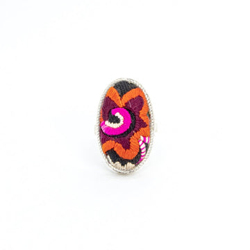 #product_nHand Embroidered Silver Adjustable Ringsame# - it&itself