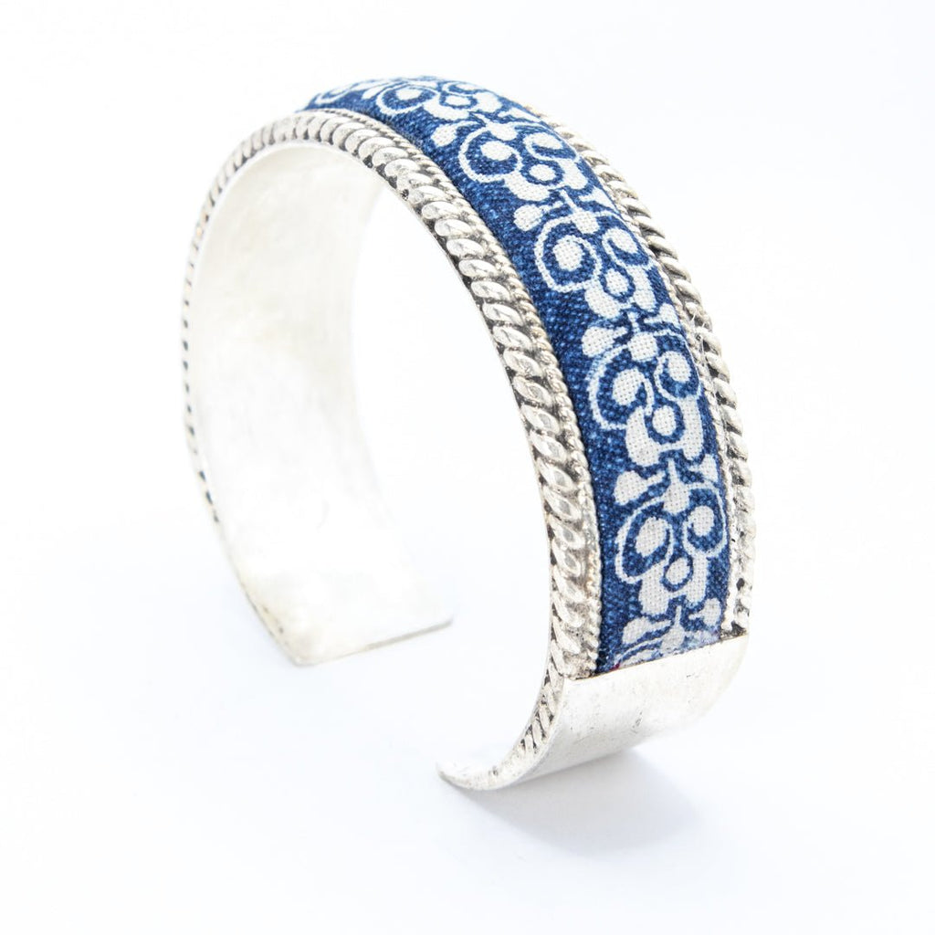 #product_nAntique Hand Drawn & Dyed Batik Fabric Silver Banglesame# - it&itself