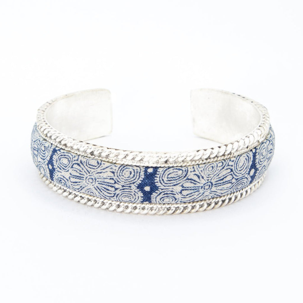 #product_nAntique Hand Drawn & Dyed Batik Fabric Silver Banglesame# - it&itself