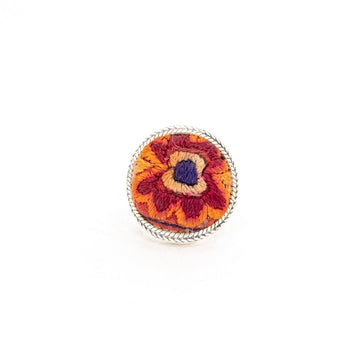 #product_nHand Embroidered Silver Adjustable Ringsame# - it&itself