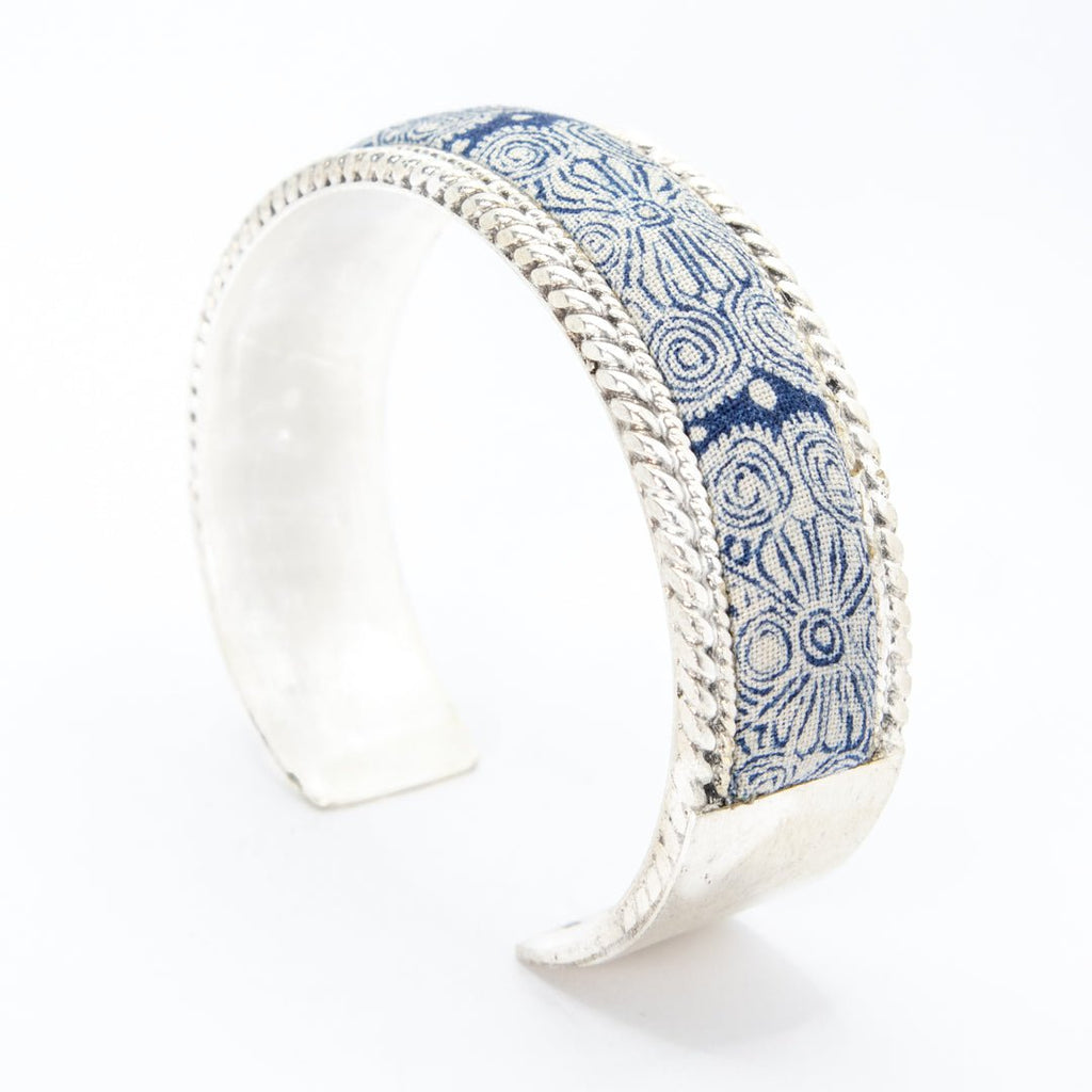 #product_nAntique Hand Drawn & Dyed Batik Fabric Silver Banglesame# - it&itself