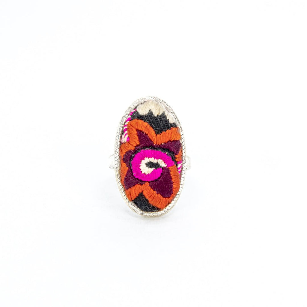 #product_nHand Embroidered Silver Adjustable Ringsame# - it&itself