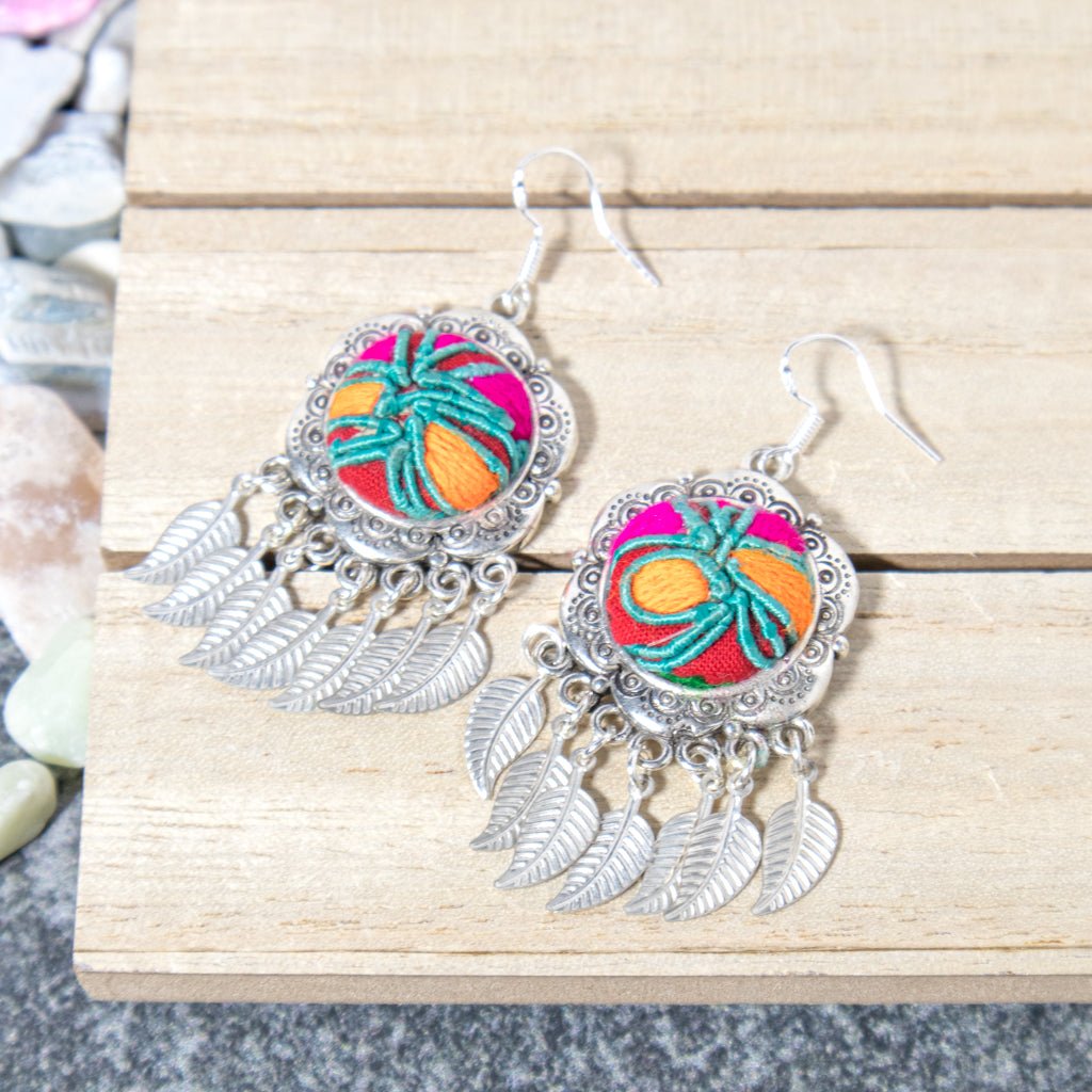 #product_nVintage Embroidered Miao Silver Earringsame# - it&itself