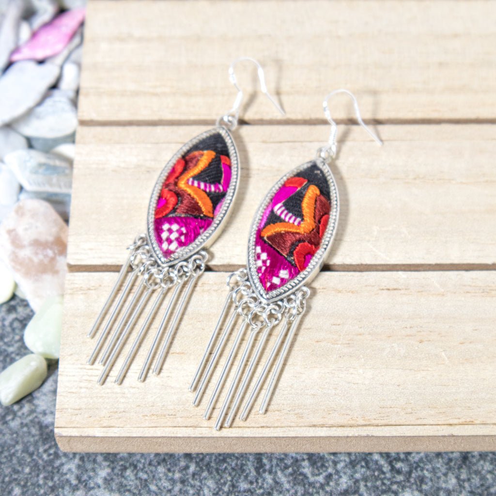 #product_nVintage Embroidered Miao Silver Earringsame# - it&itself