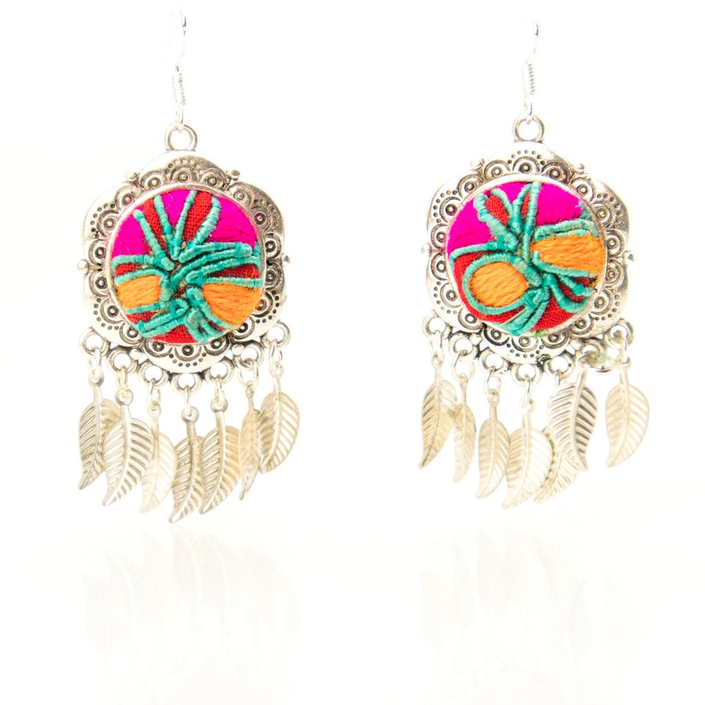 #product_nVintage Embroidered Miao Silver Earringsame# - it&itself