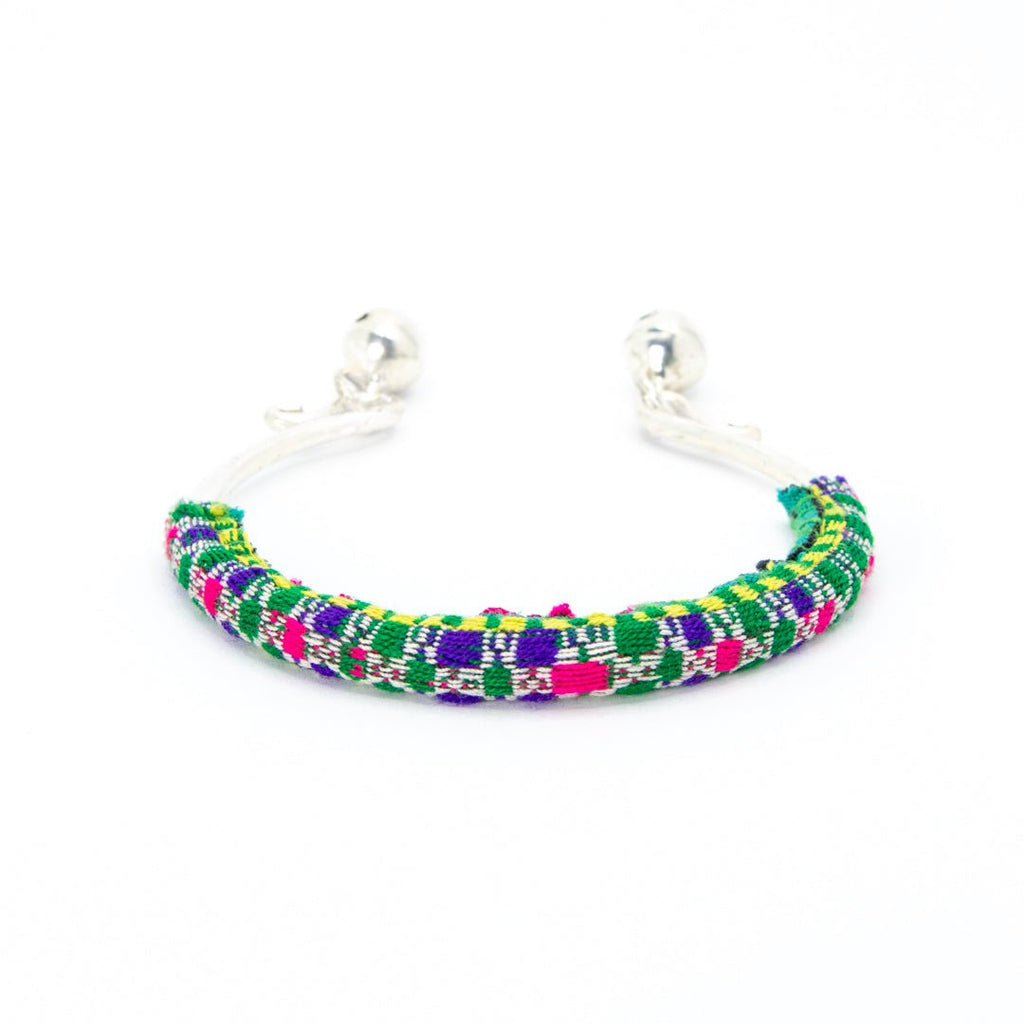 #product_nTraditional Miao Embroidered Silver Adjustable Banglesame# - it&itself