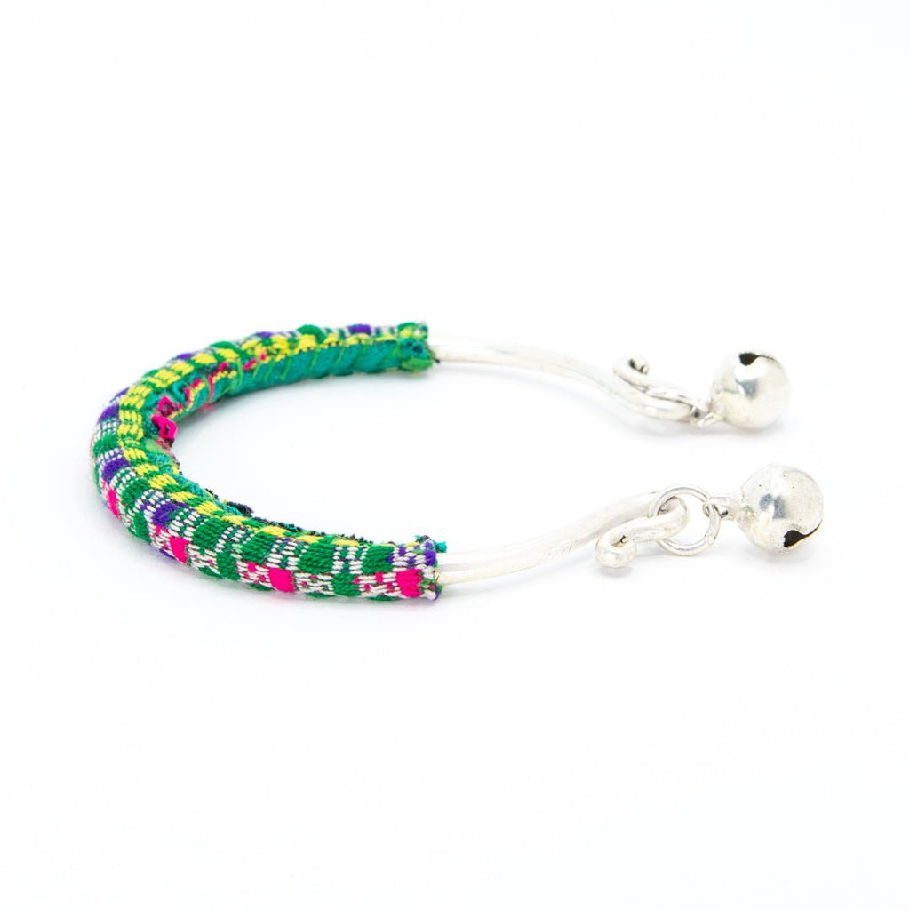 #product_nTraditional Miao Embroidered Silver Adjustable Banglesame# - it&itself
