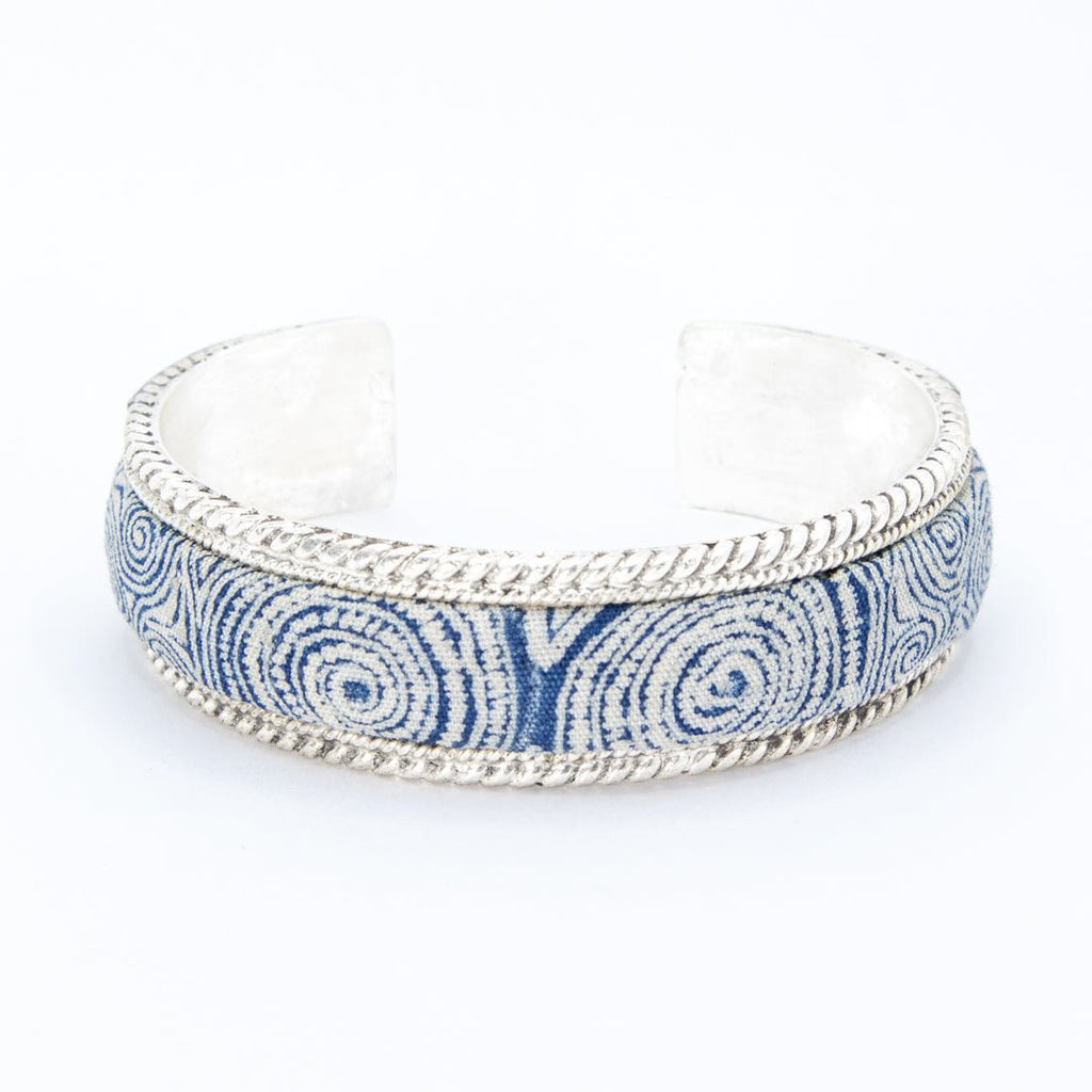 #product_nAntique Hand Drawn & Dyed Batik Fabric Silver Banglesame# - it&itself