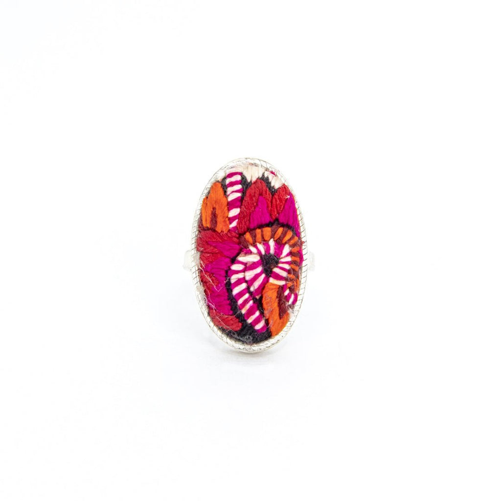 #product_nHand Embroidered Silver Adjustable Ringsame# - it&itself