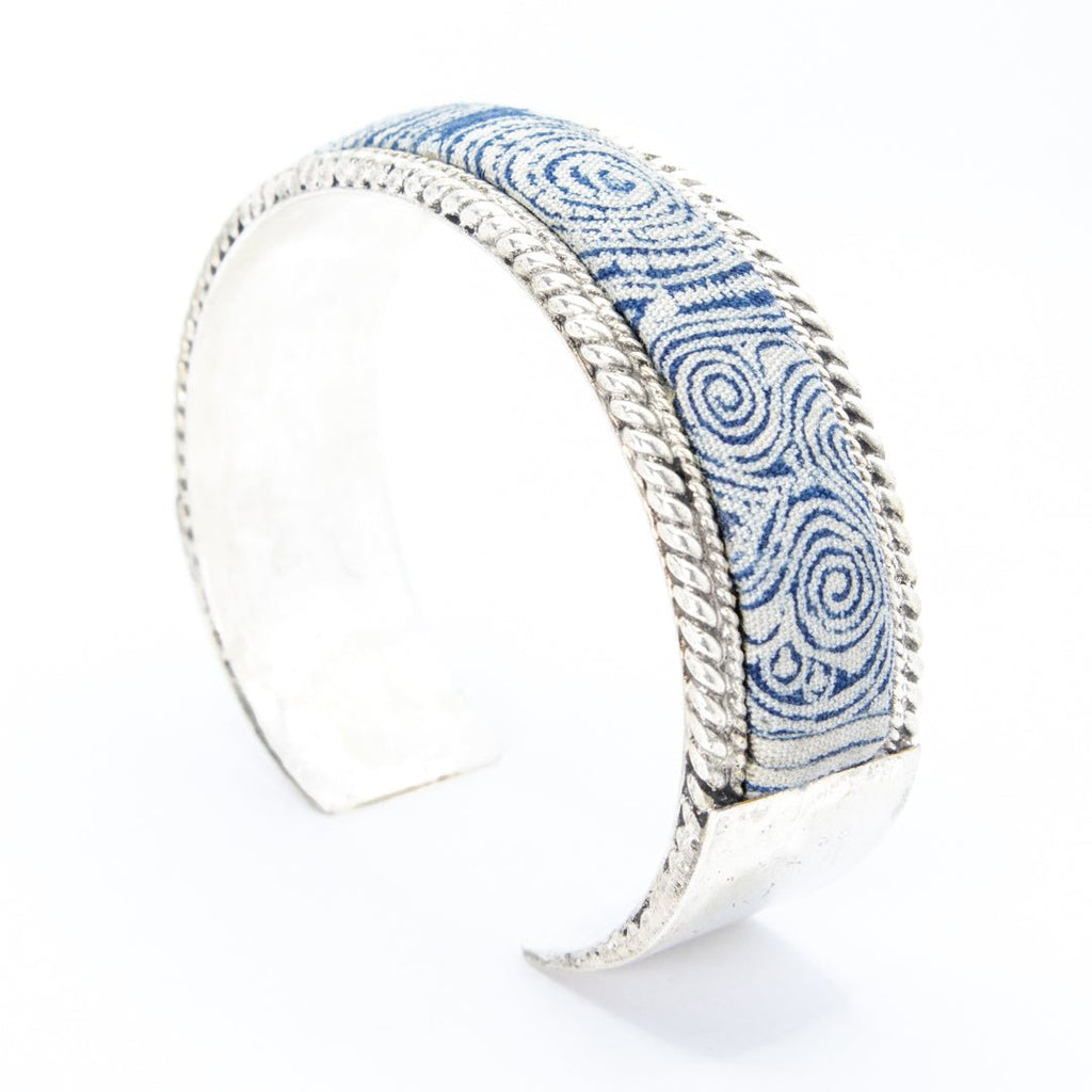 #product_nAntique Hand Drawn & Dyed Batik Fabric Silver Banglesame# - it&itself