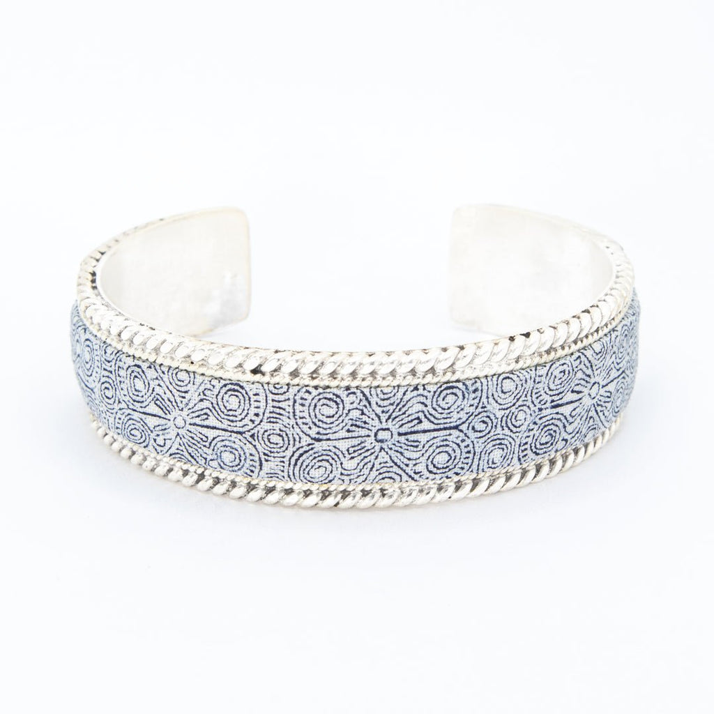 #product_nAntique Hand Drawn & Dyed Batik Fabric Silver Banglesame# - it&itself