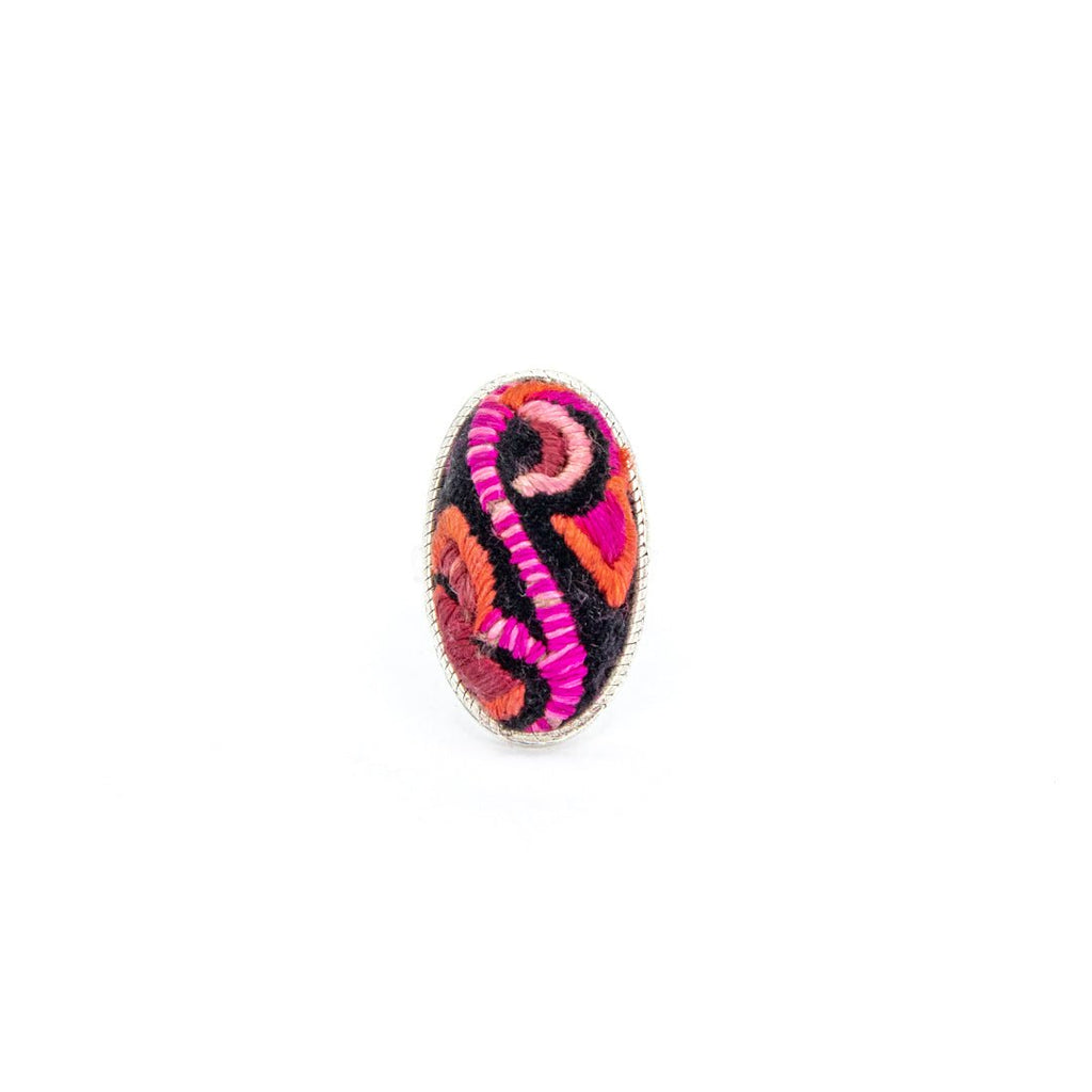 #product_nHand Embroidered Silver Adjustable Ringsame# - it&itself