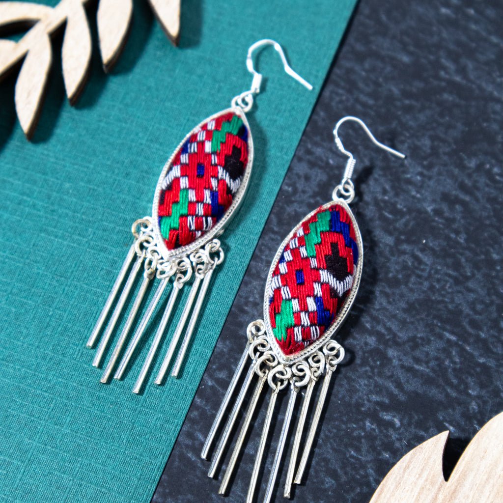 #product_nVintage Embroidered Miao Silver Earringsame# - it&itself