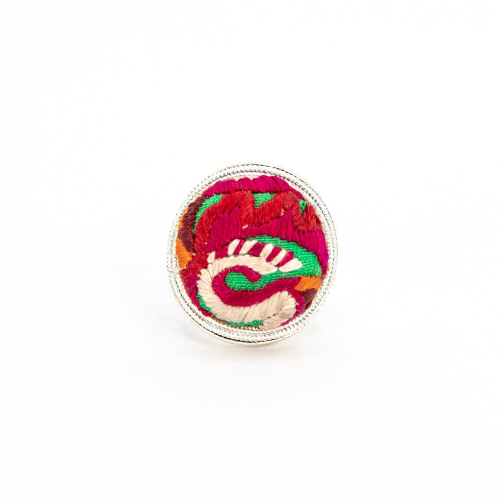 #product_nHand Embroidered Silver Adjustable Ringsame# - it&itself