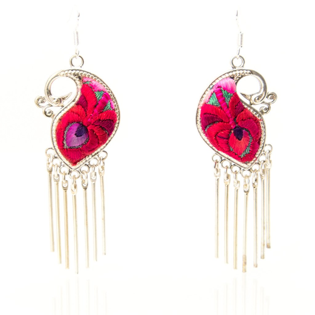 #product_nVintage Embroidered Miao Silver Earringsame# - it&itself