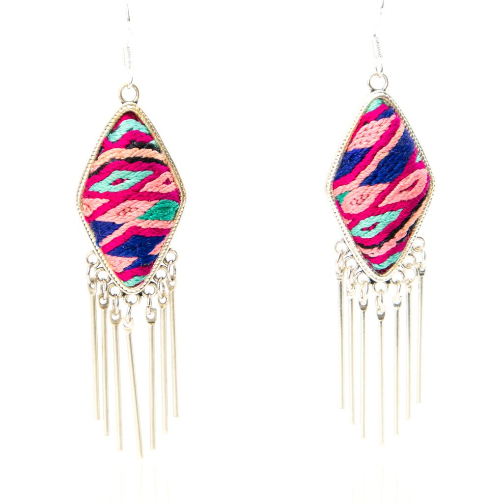 #product_nVintage Embroidered Miao Silver Earringsame# - it&itself