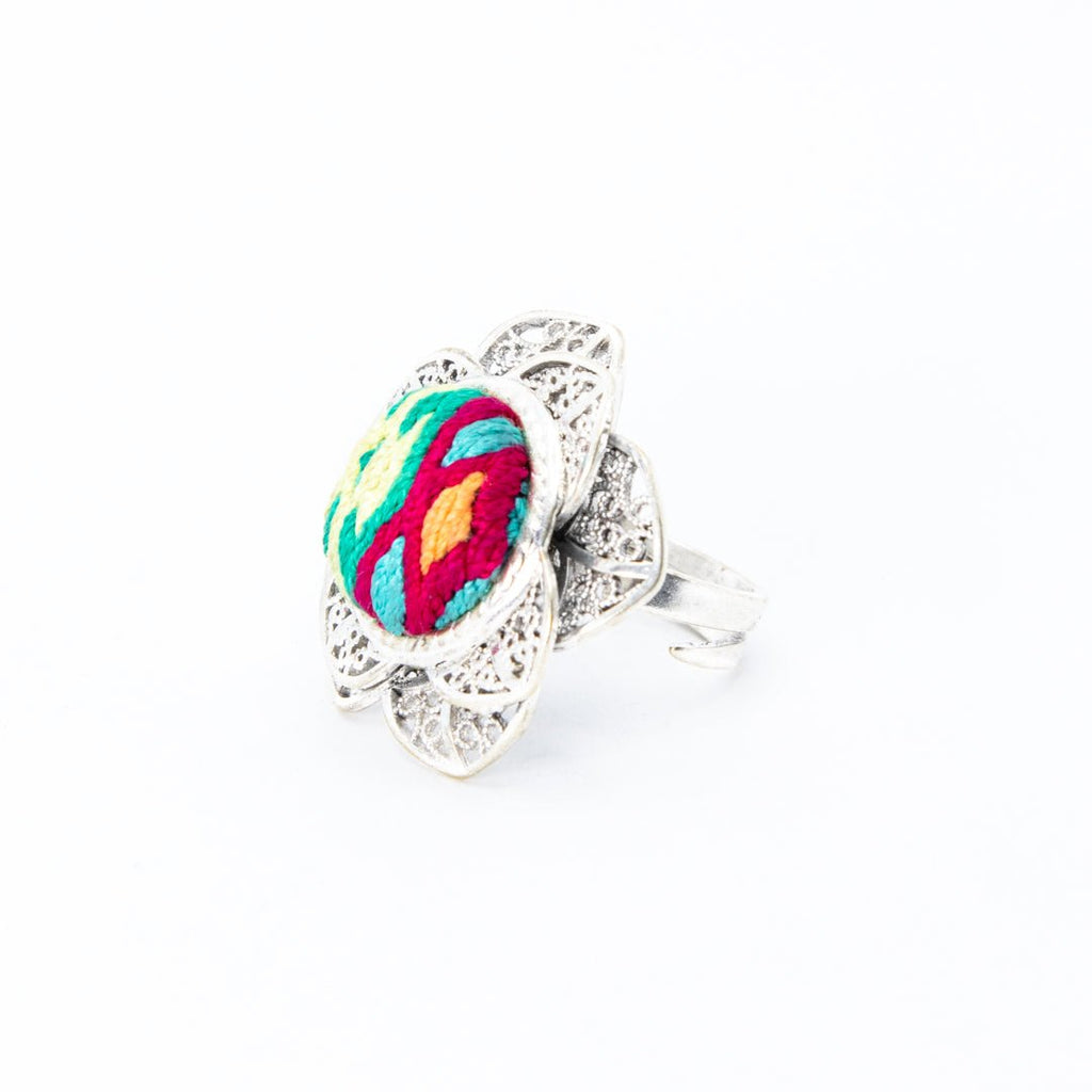 #product_nHand Embroidered Silver Adjustable Ringsame# - it&itself