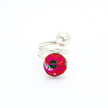 #product_nHand Embroidered Silver Adjustable Ringsame# - it&itself