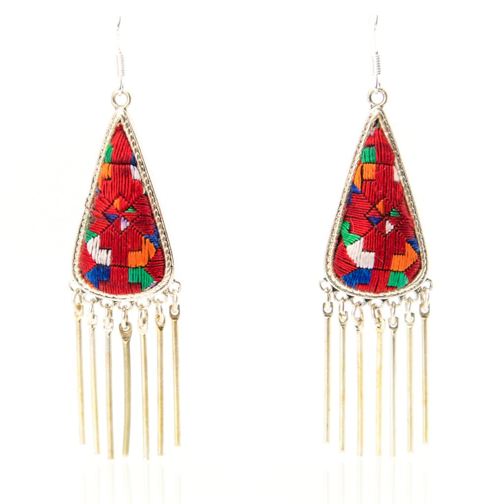 #product_nVintage Embroidered Miao Silver Earringsame# - it&itself