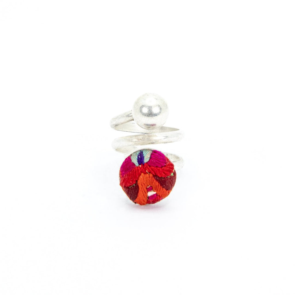 #product_nHand Embroidered Silver Adjustable Ringsame# - it&itself