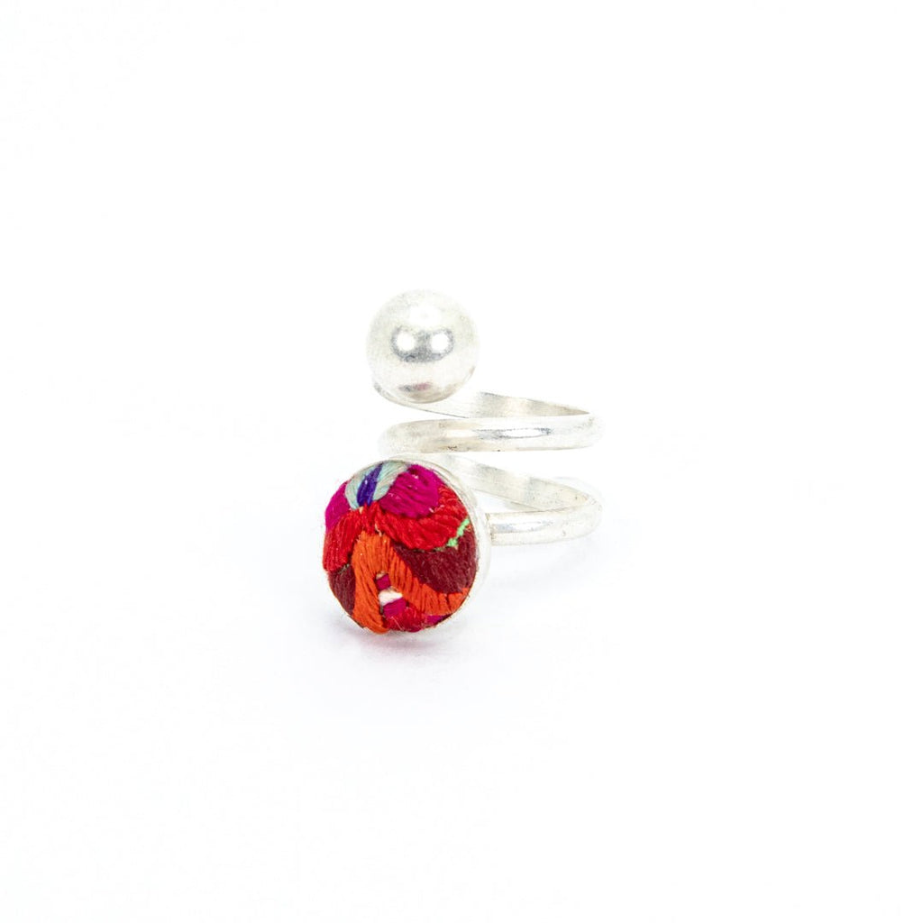#product_nHand Embroidered Silver Adjustable Ringsame# - it&itself