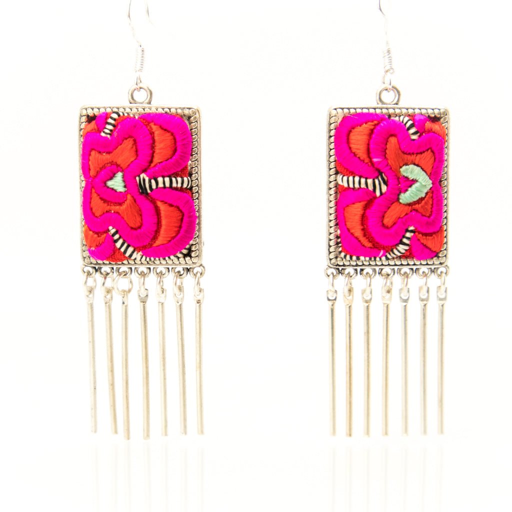 #product_nVintage Embroidered Miao Silver Earringsame# - it&itself