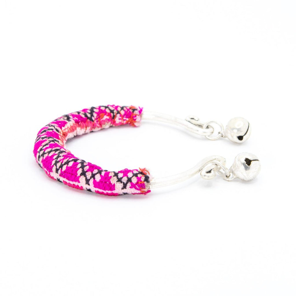 #product_nTraditional Miao Embroidered Silver Adjustable Banglesame# - it&itself