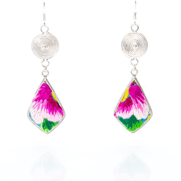 #product_nVintage Embroidered Miao Silver Earringsame# - it&itself