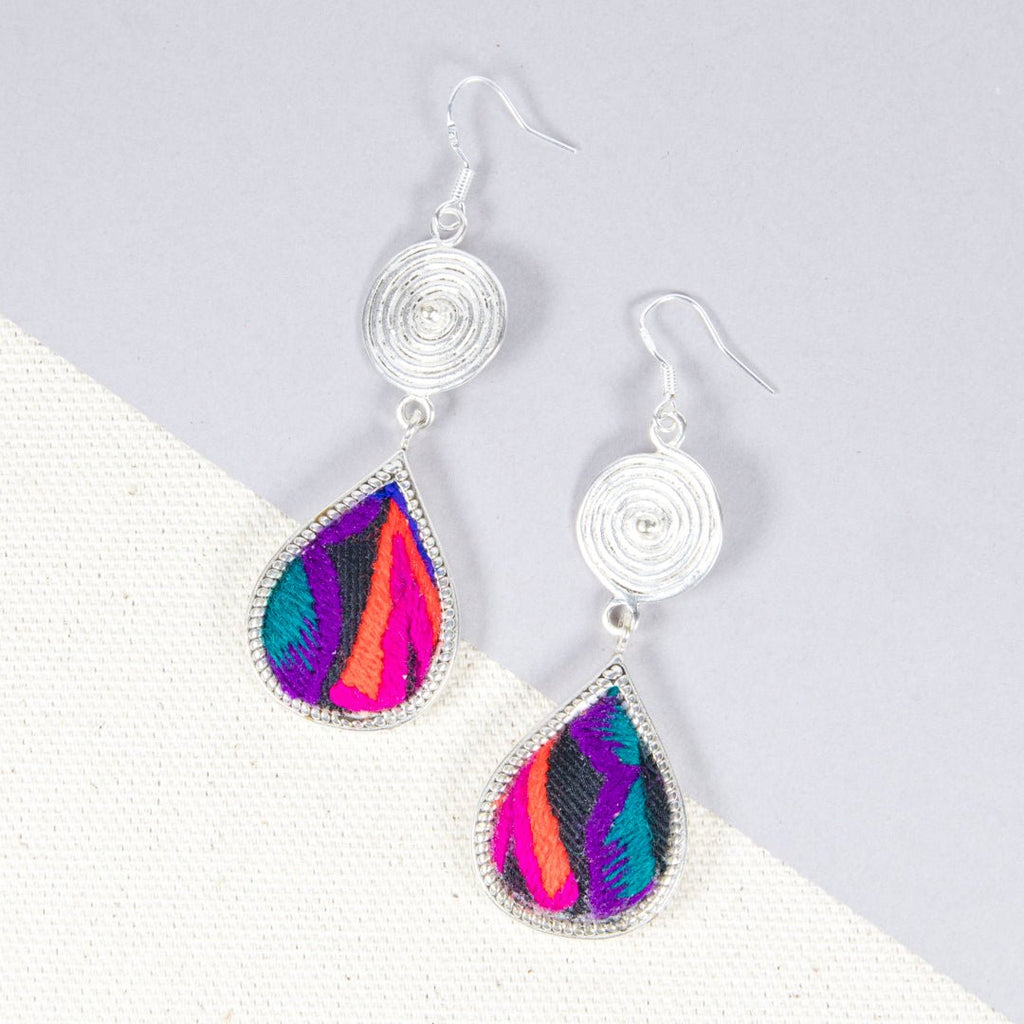 #product_nVintage Embroidered Miao Silver Earringsame# - it&itself
