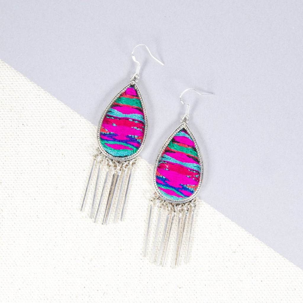 #product_nVintage Embroidered Miao Silver Earringsame# - it&itself