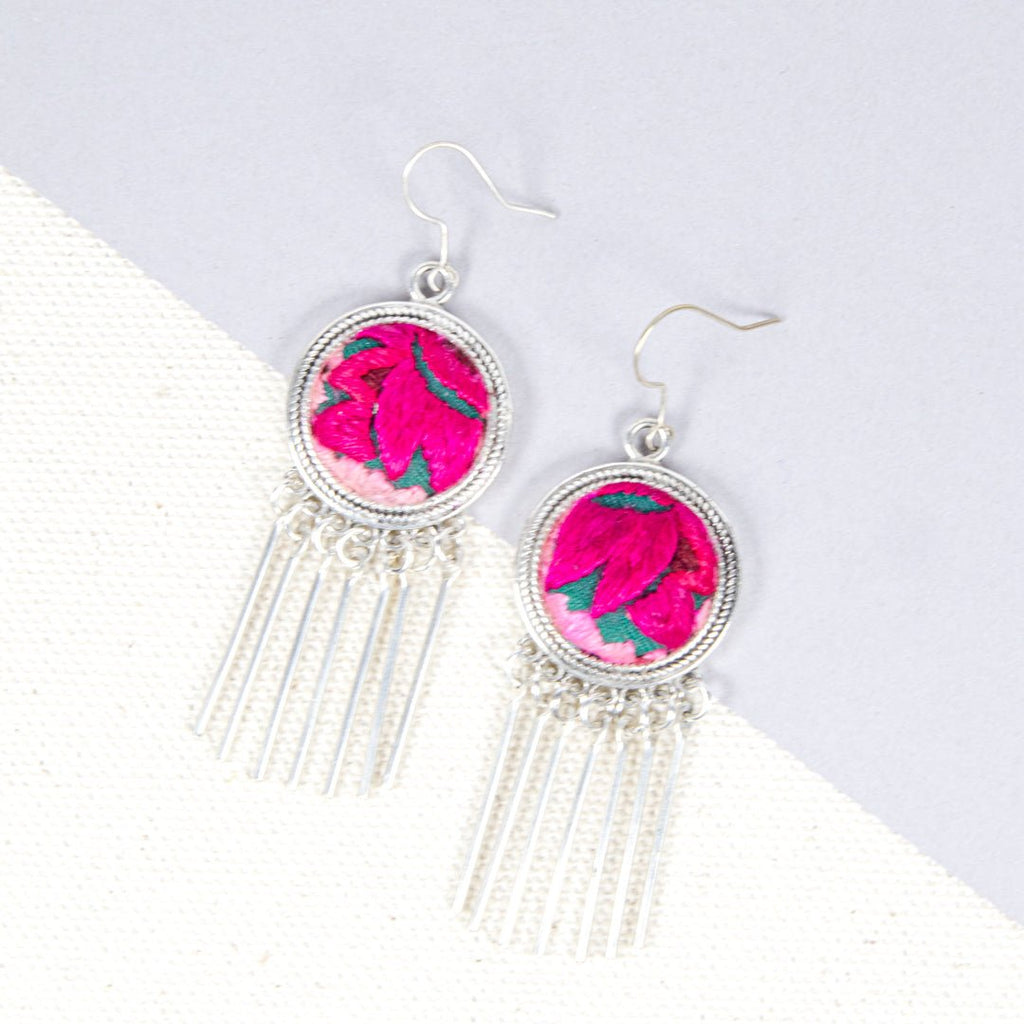 #product_nVintage Embroidered Miao Silver Earringsame# - it&itself