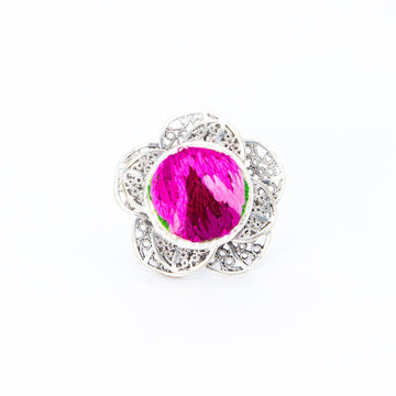 #product_nHand Embroidered Silver Adjustable Ringsame# - it&itself