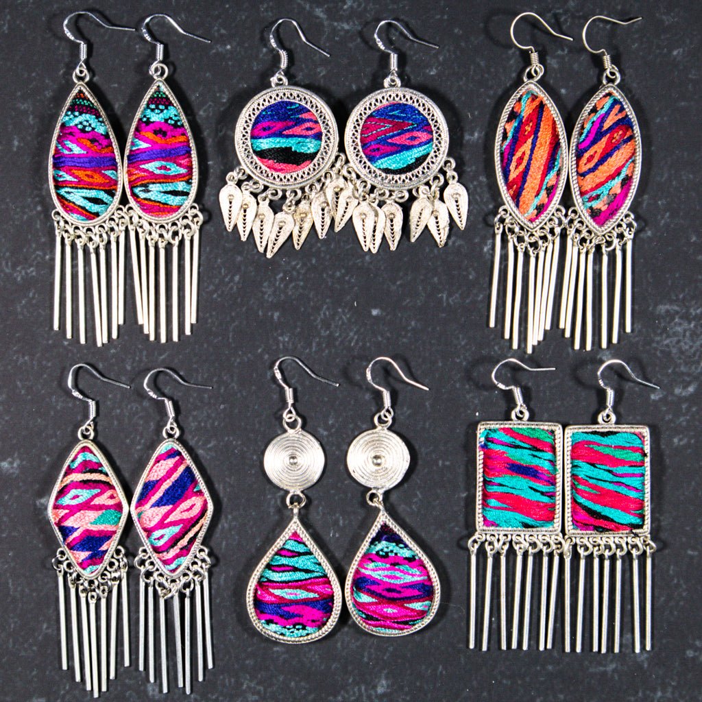 #product_nVintage Embroidered Miao Silver Earringsame# - it&itself