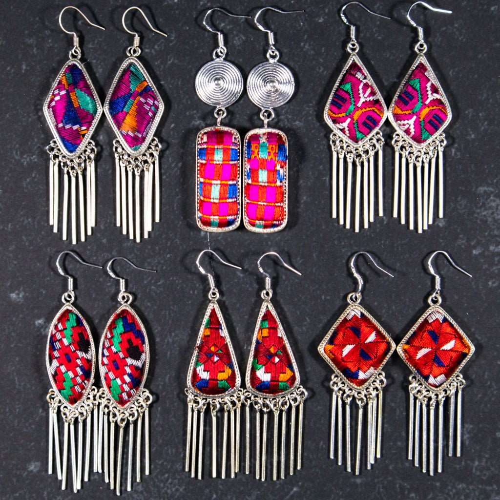 #product_nVintage Embroidered Miao Silver Earringsame# - it&itself