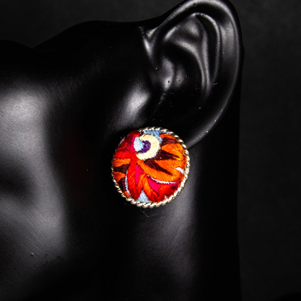 #product_nTraditional Embroidered Hmong Silver Stud Earringsame# - it&itself