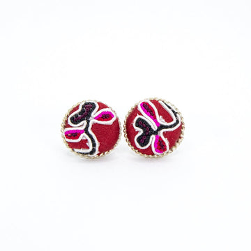 #product_nTraditional Embroidered Hmong Silver Stud Earringsame# - it&itself